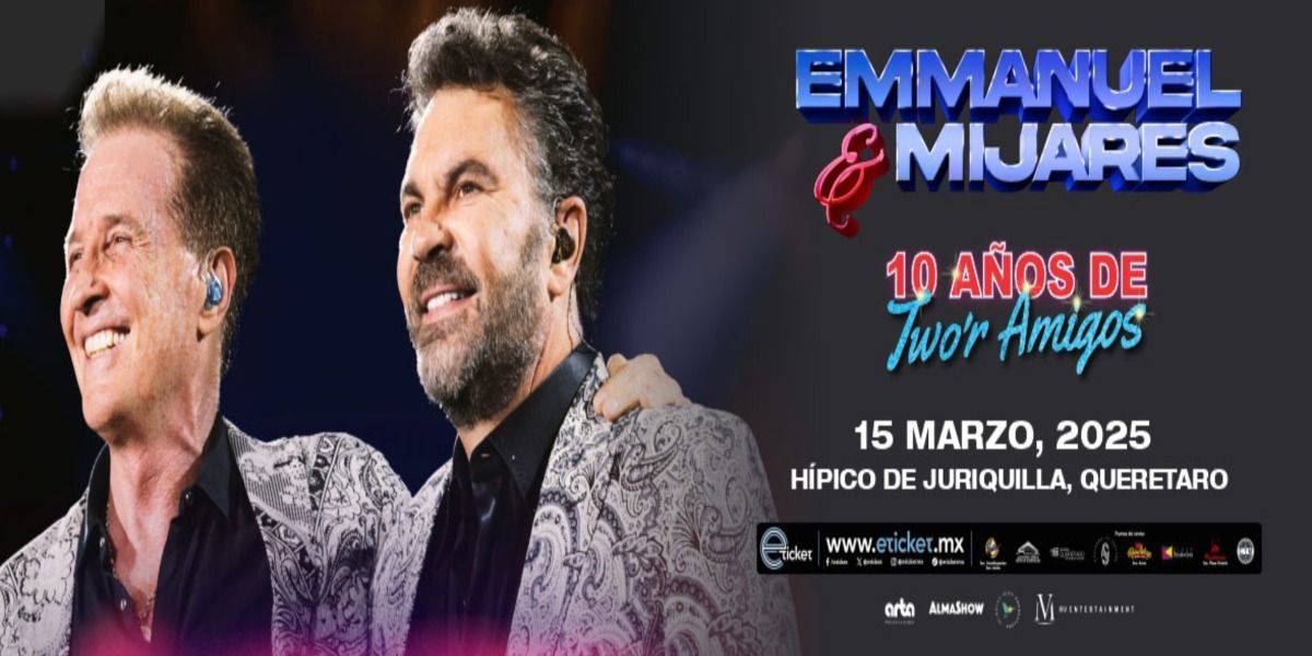 Imagen de portada para el evento: 10 AÑOS TWO R AMIGOS - EMMANUEL Y MIJARES