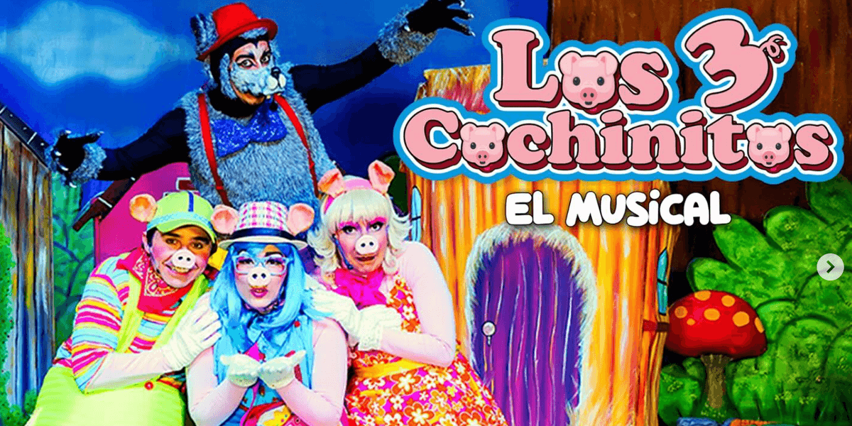 Imagen de portada para el evento: Los tres cochinitos, el musical.