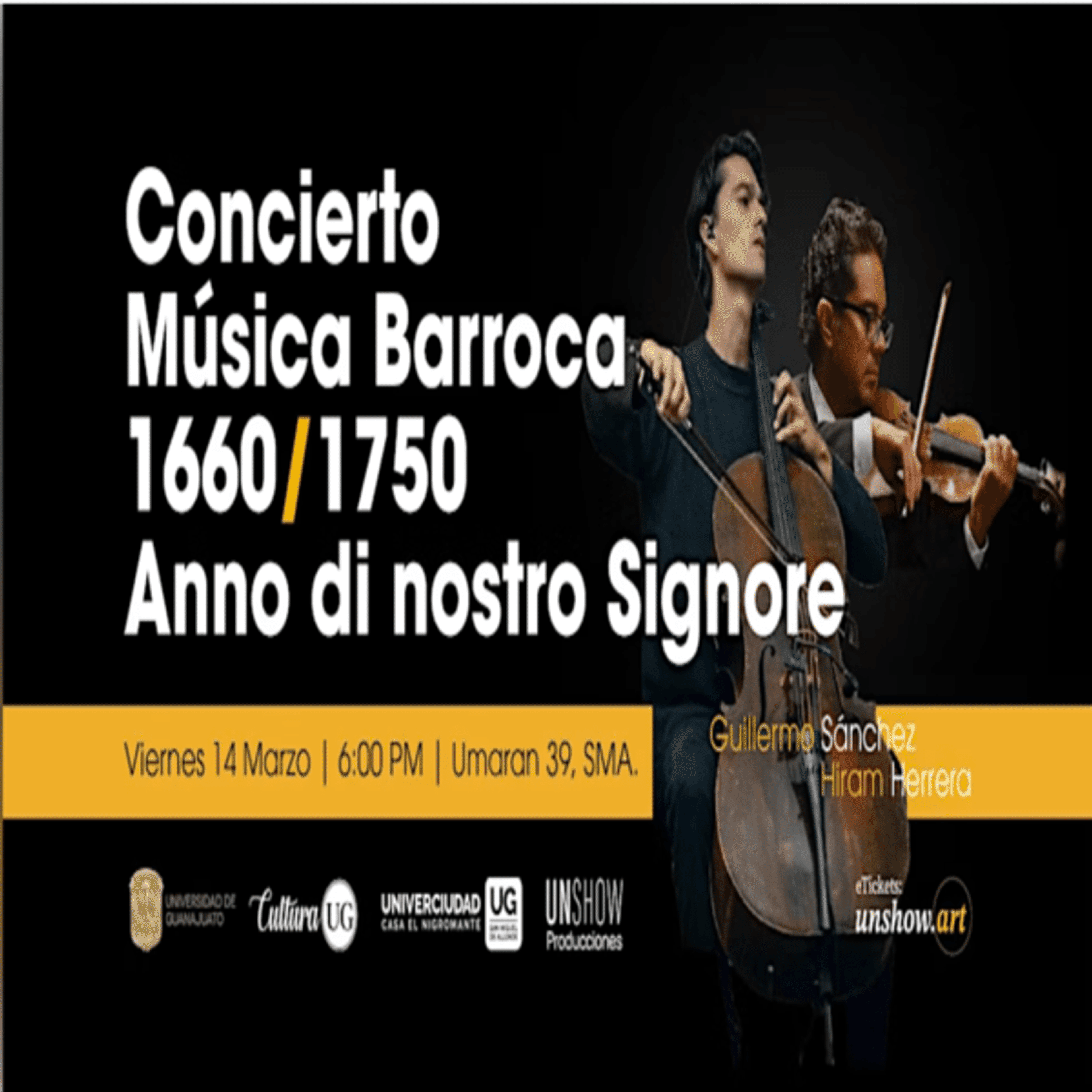 Imagen de portada para el evento: Concierto  Música Barroca 1660/1750 Anno di nostro Signore