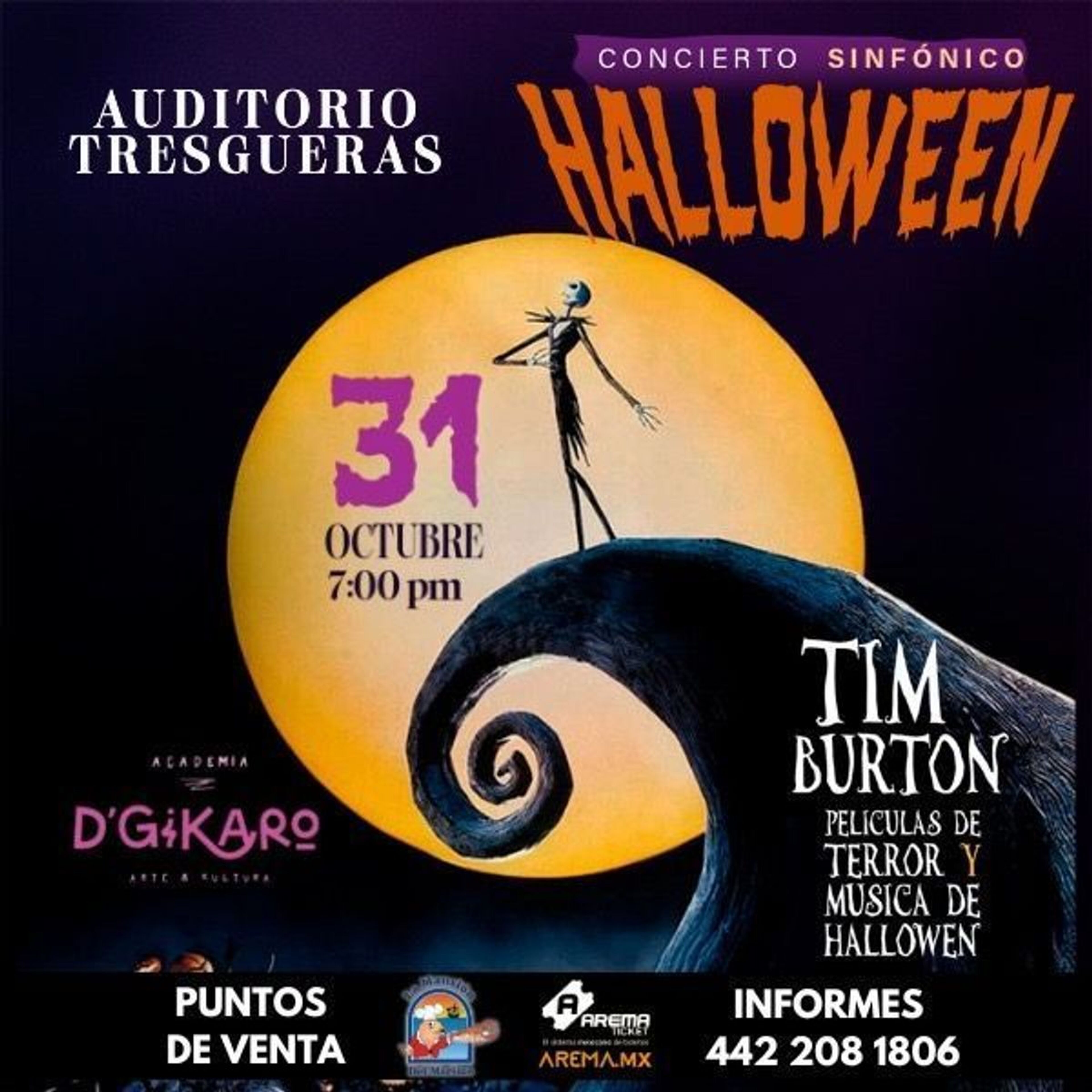 Concierto Halloween Tim Burton en Celaya