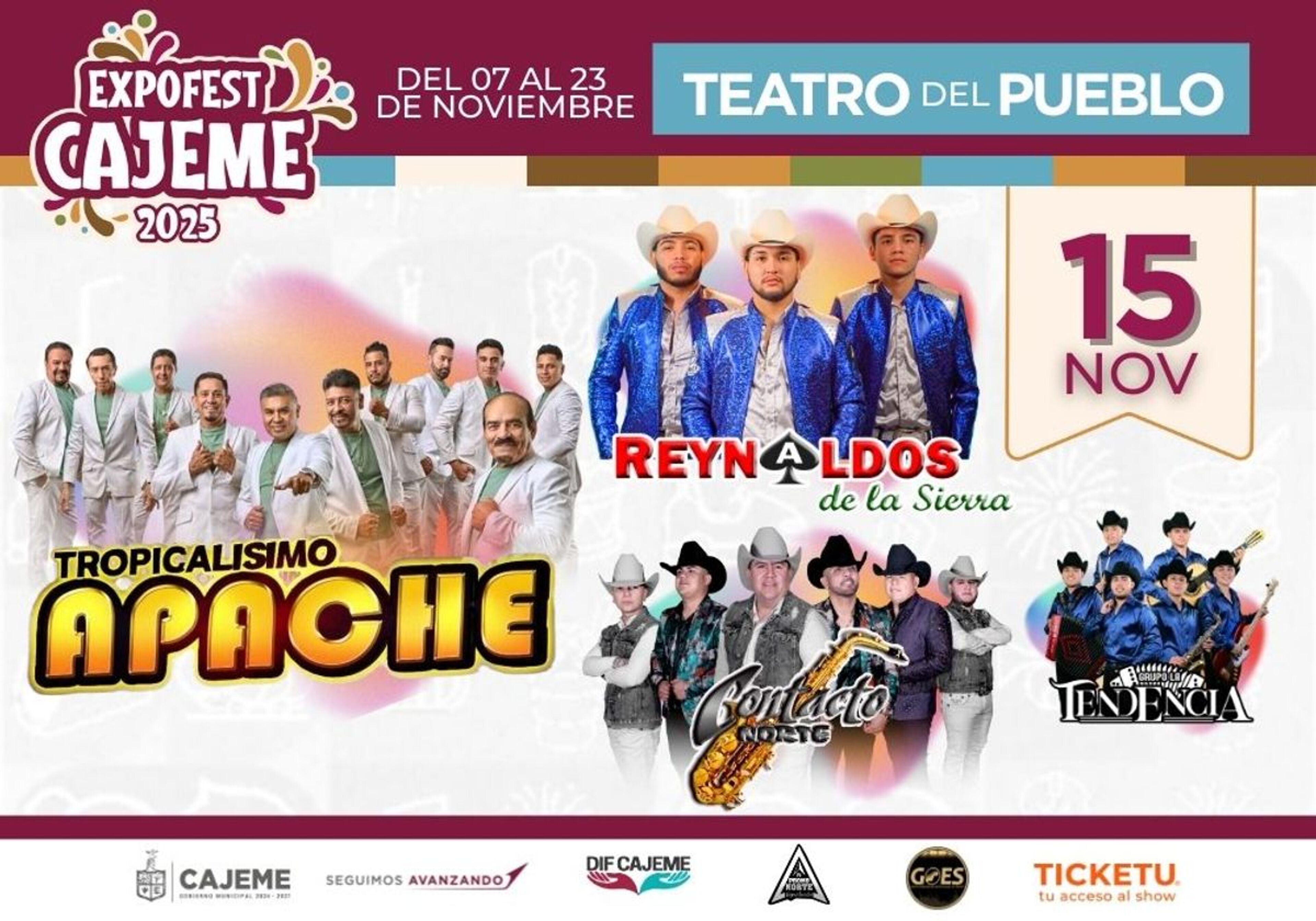 TROPICALISIMO APACHE - REYNALDOS DE LA SIERRA - CONTACTO NORTE - EXPO FEST CAJEME