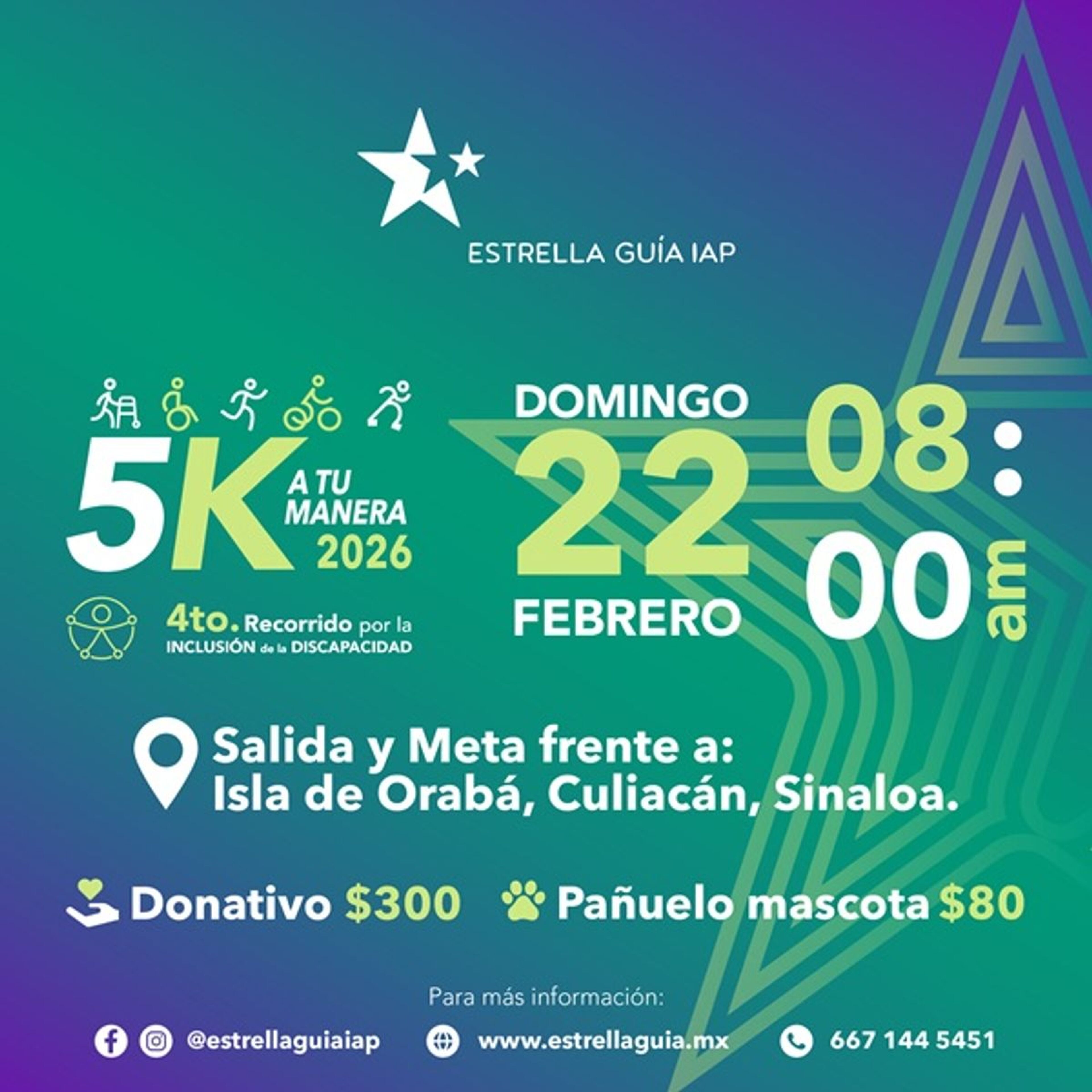 Recorrido 5K a tu manera de Estrella Guía IAP 2026