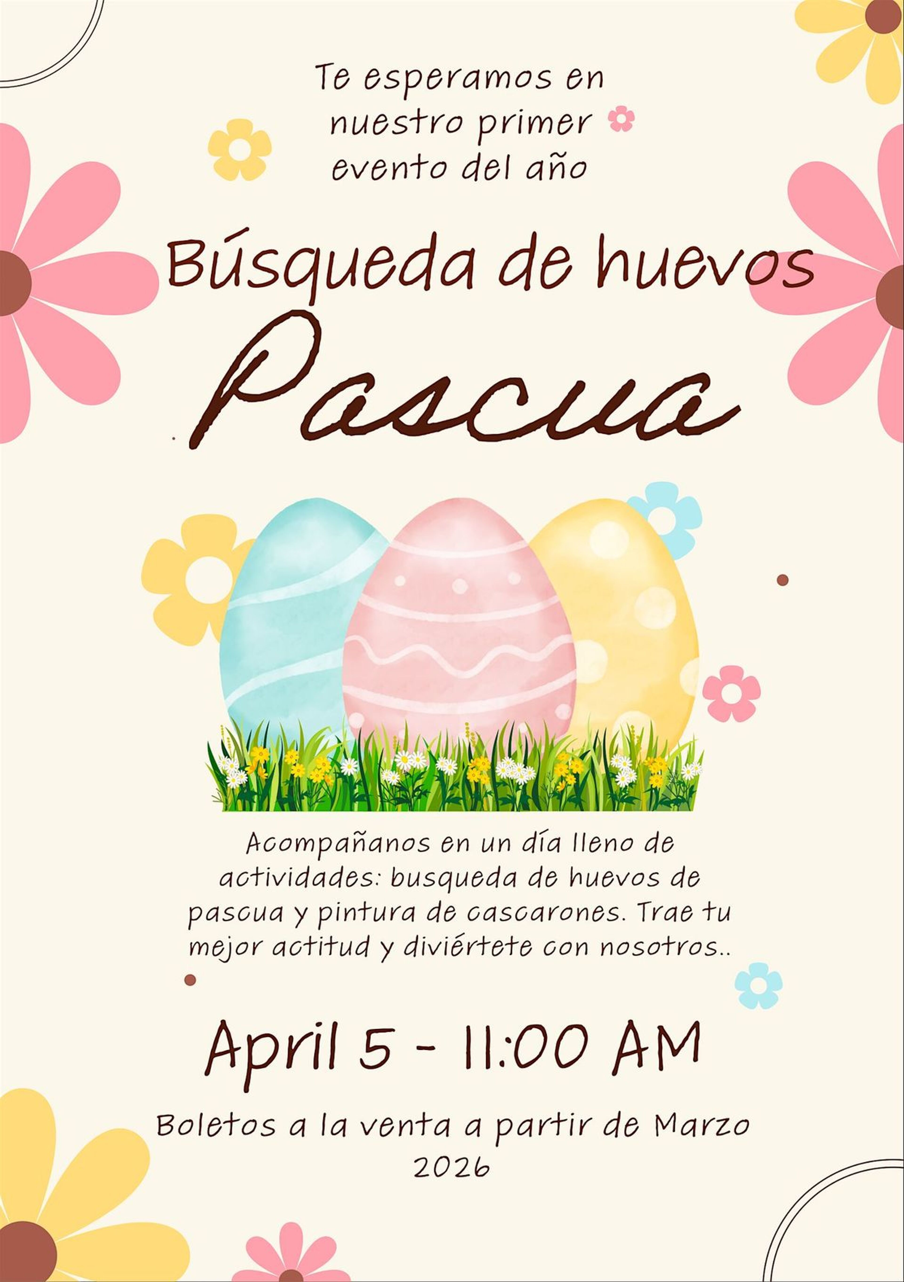 Imagen de portada para el evento: Búsqueda de huevos de Pascua