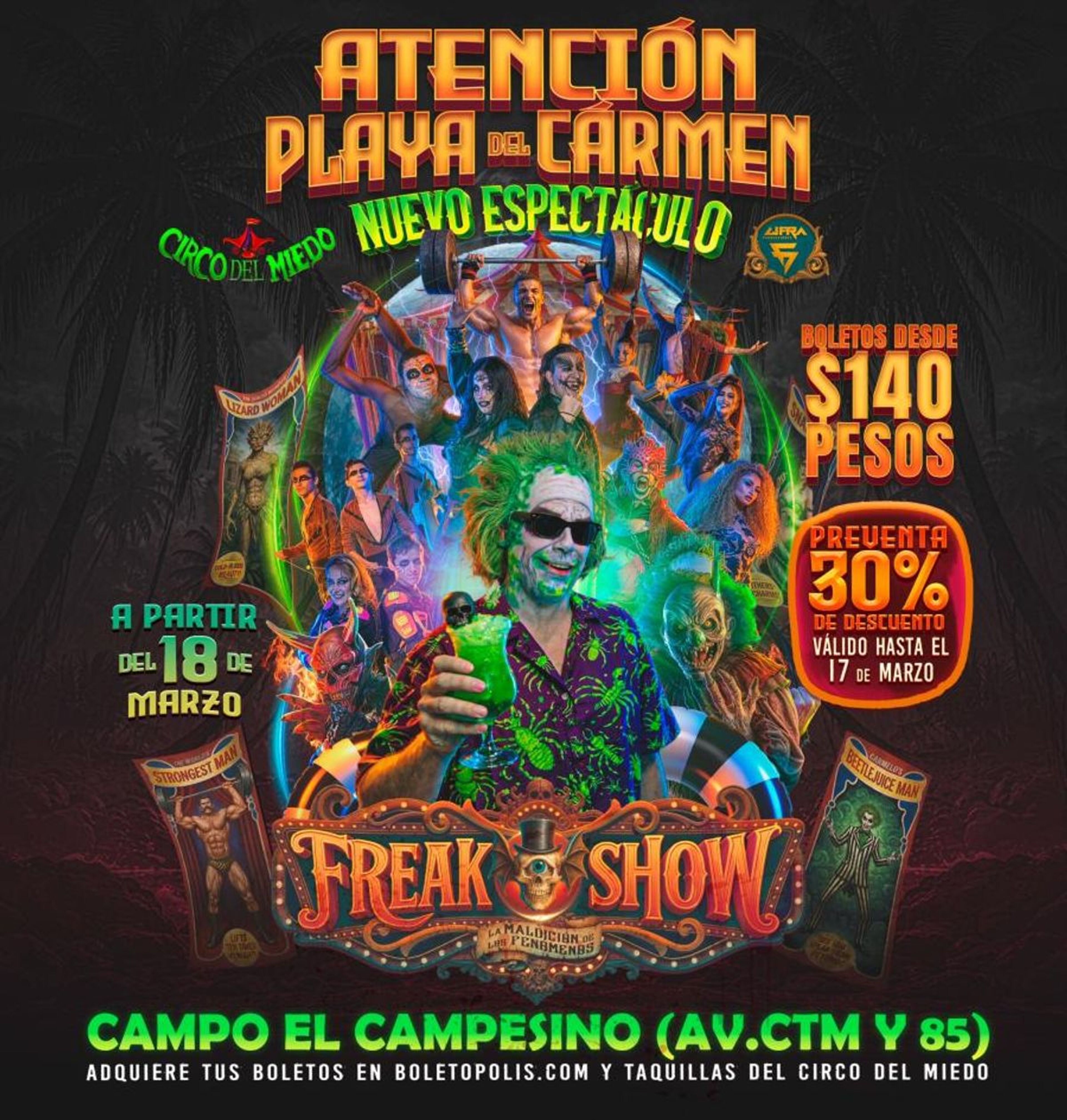 Imagen de portada para el evento: Circo del Miedo Mérida, Yucatán.