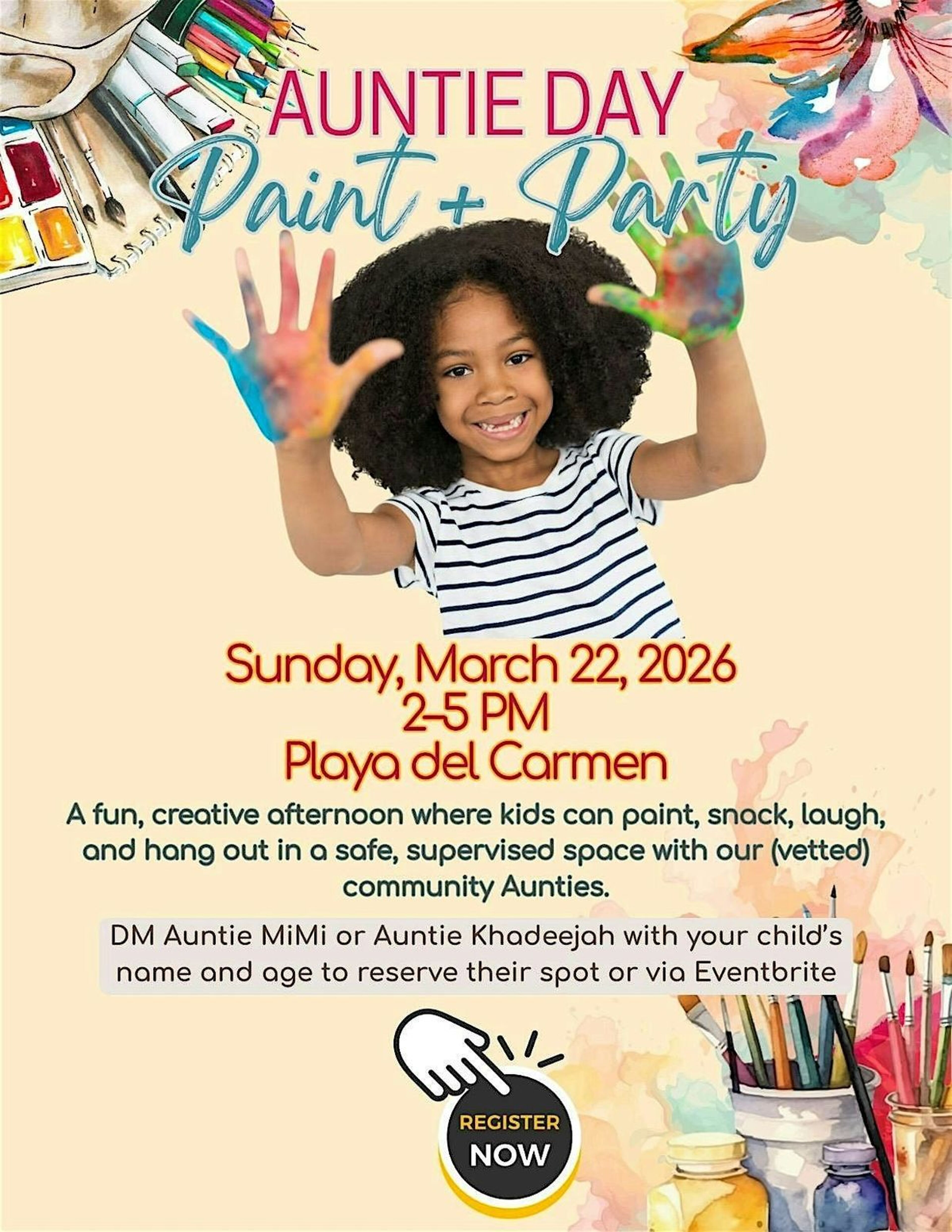 Imagen de portada para el evento: Auntie Day: Paint and Party Edition