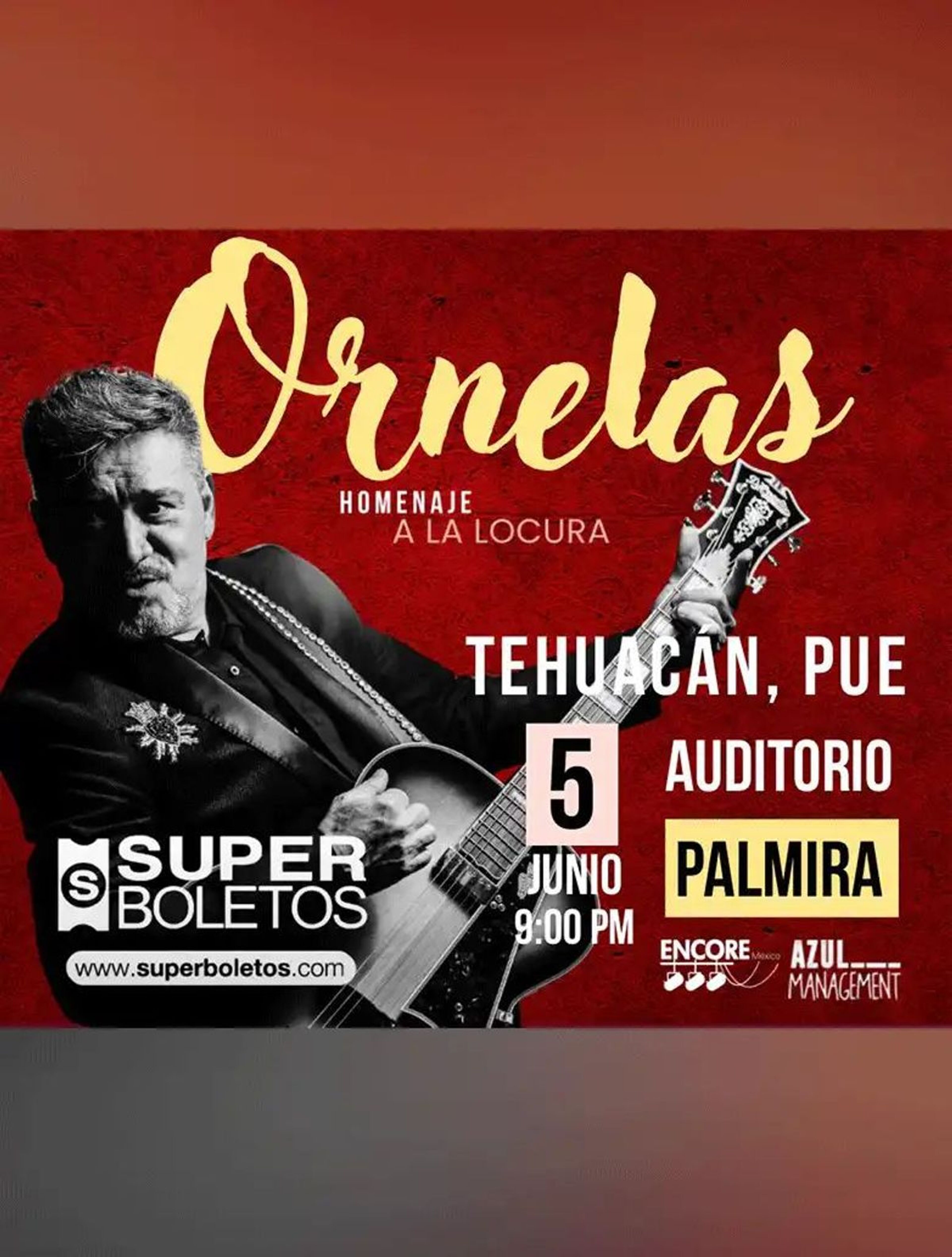 Imagen de portada para el evento: RAUL ORNELAS - HOMENAJE A LA LOCURA - TEHUACAN