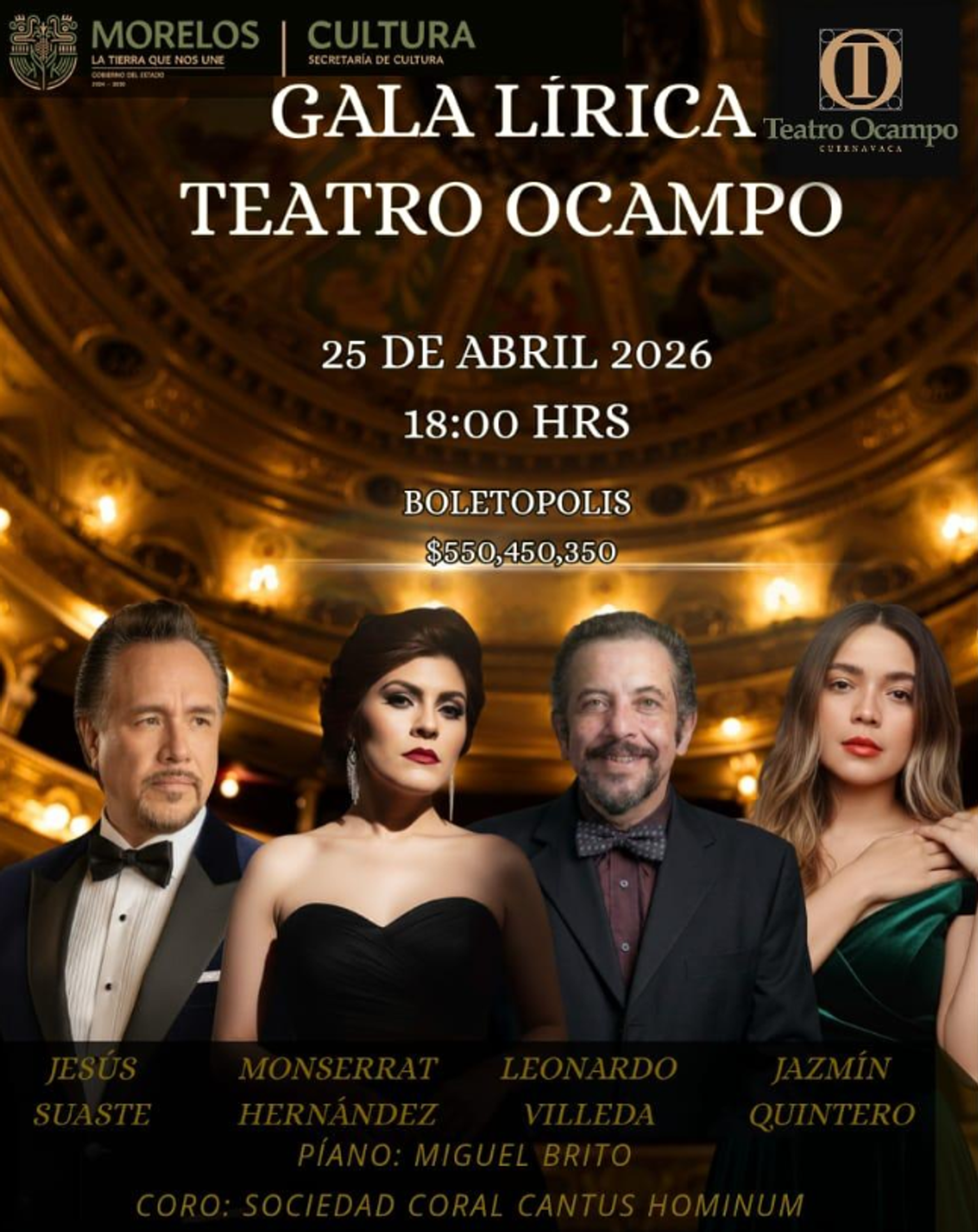 Imagen de portada para el evento: Gala Lírica Teatro Ocampo