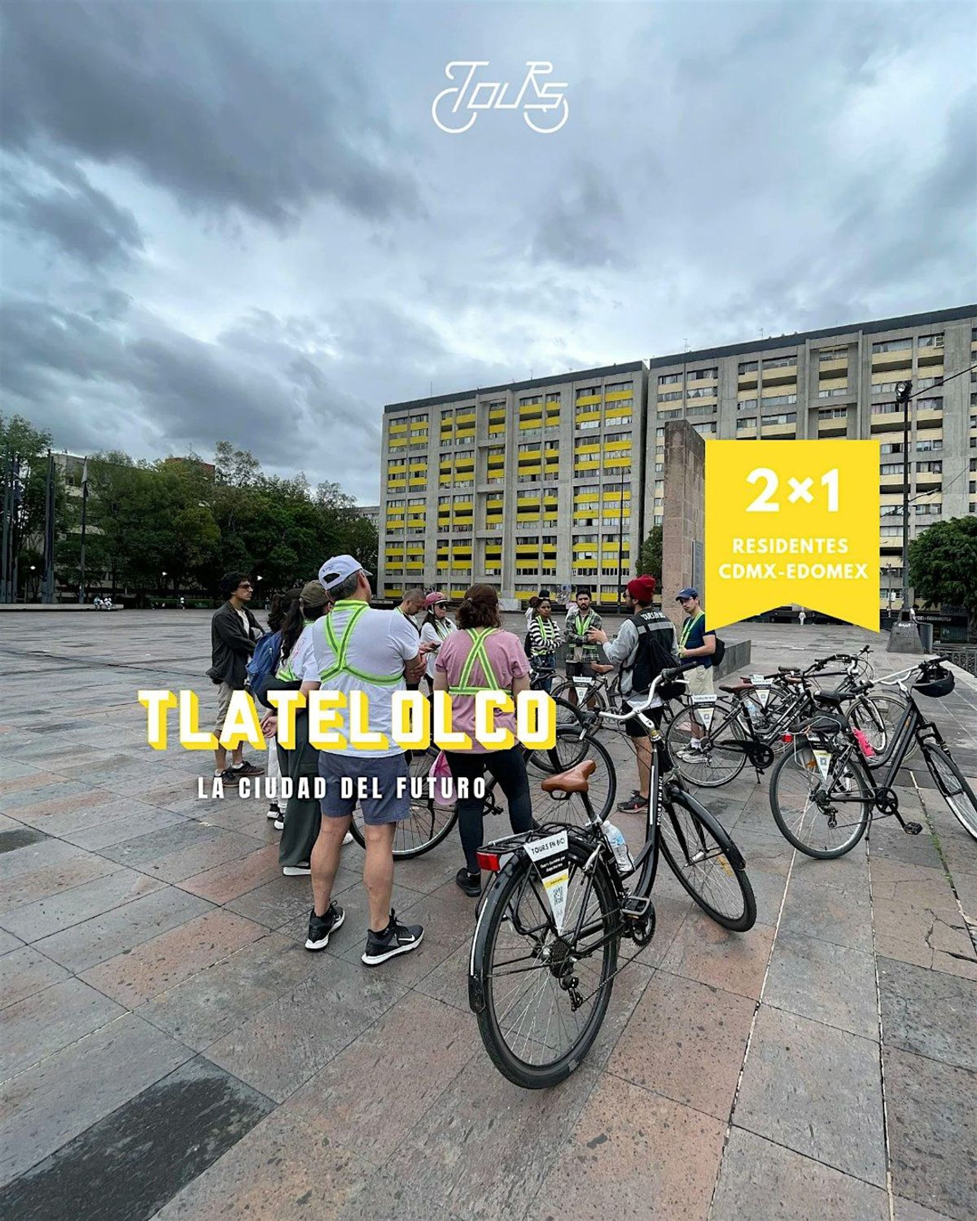 Imagen de portada para el evento: Tour en bici - Tlatelolco La Ciudad del futuro