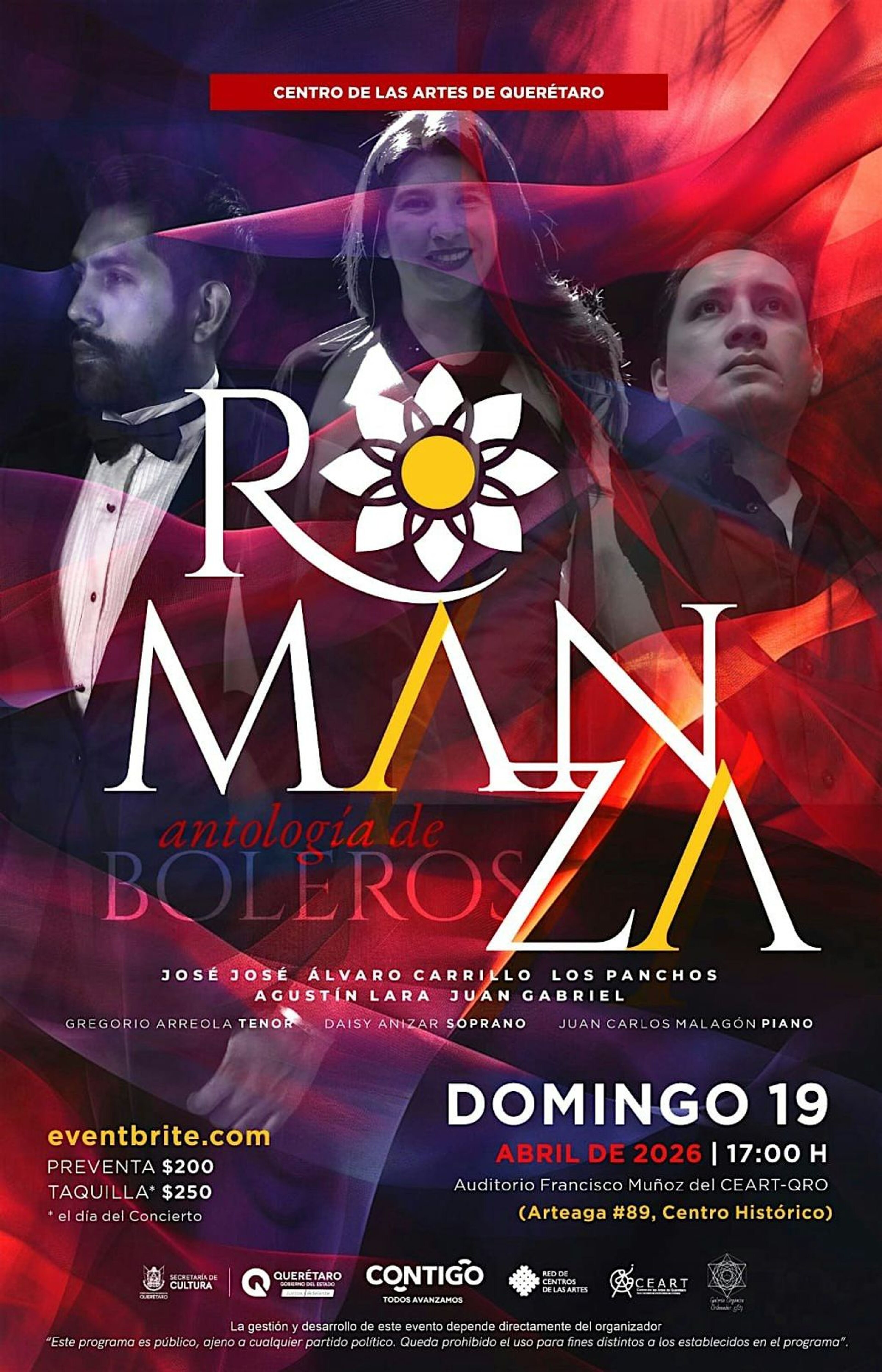 Imagen de portada para el evento: Romanza: Antología de Boleros