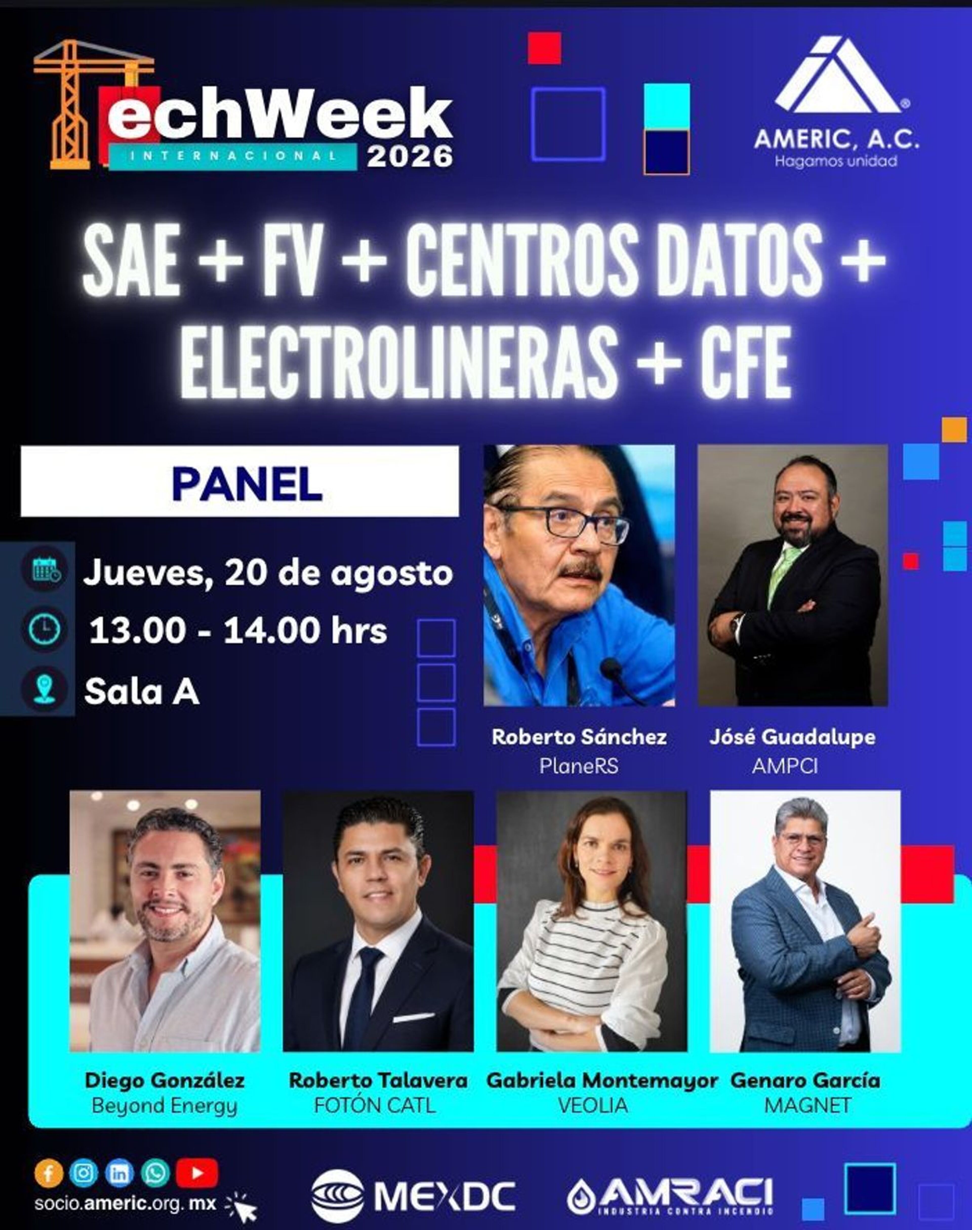 SAE + FV + CENTROS DE DATOS + ELECTROLINERAS + CFE