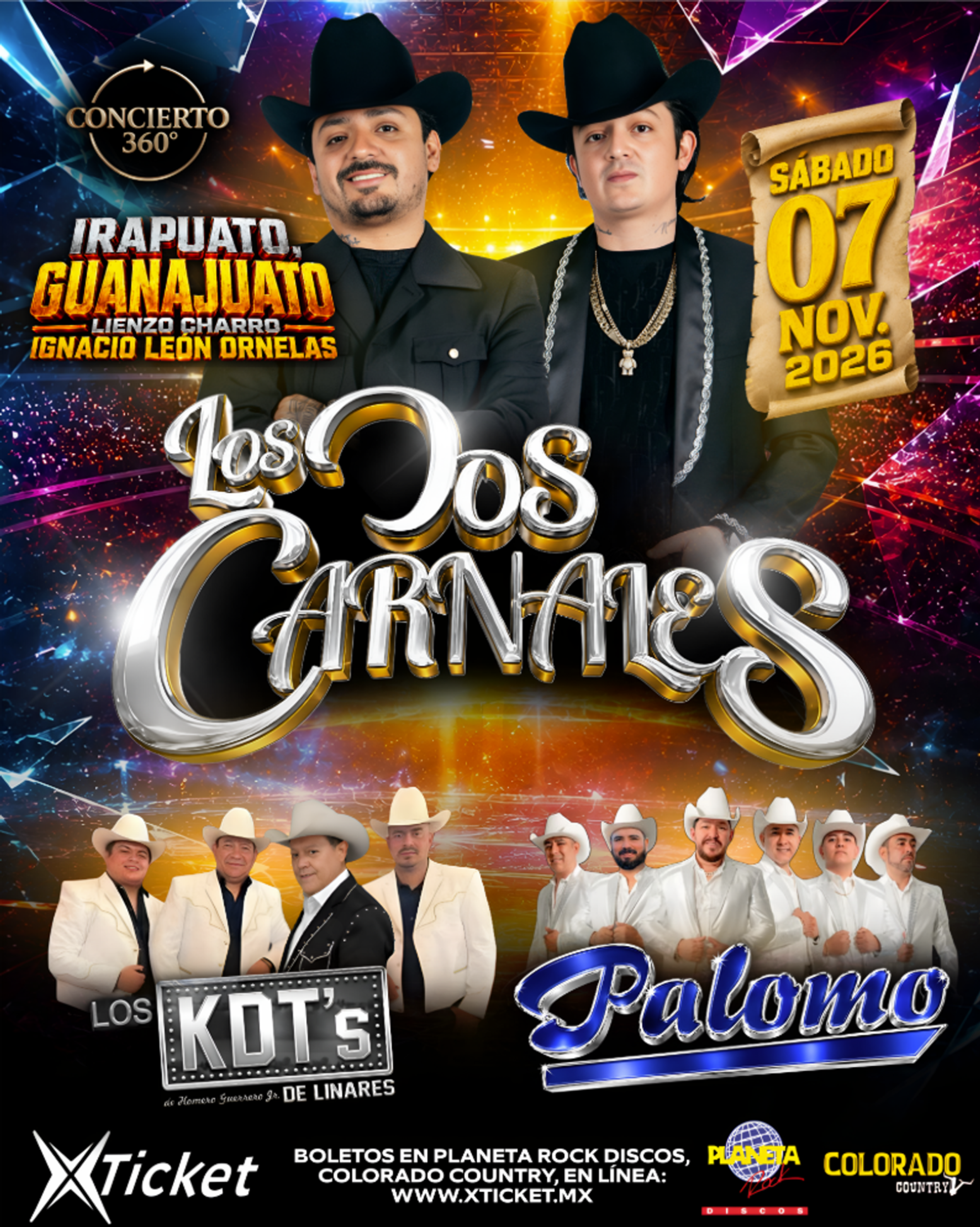 Los dos Carnales + Kdts de linares + Palomo