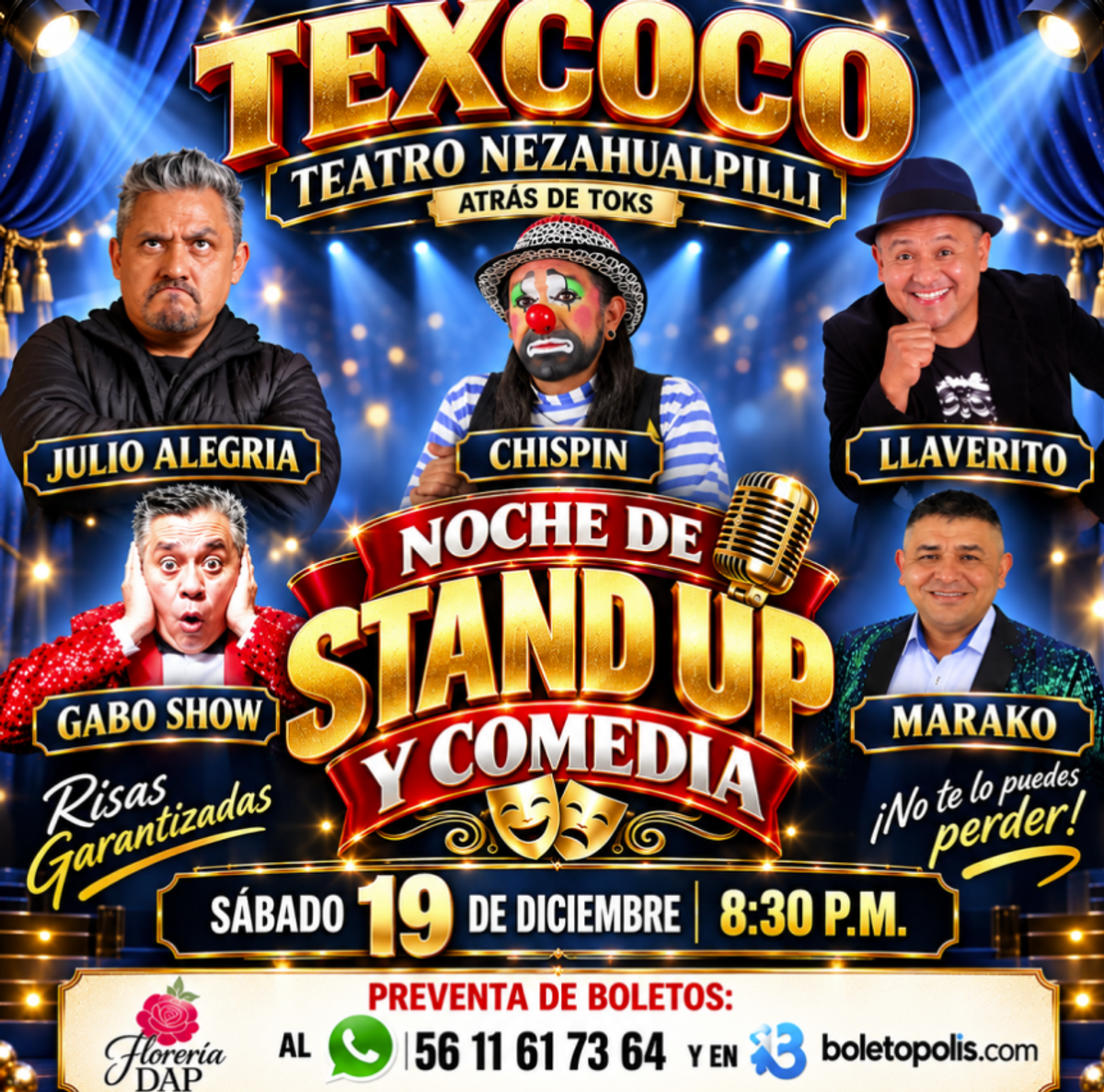 NOCHE DE STAND UP Y COMEDIA EN TEXCOCO